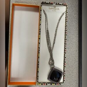 Isabella M. Black Pendant Necklace New in Box